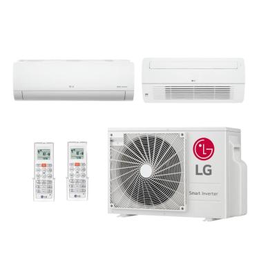 Imagem de Ar Condicionado Multi Split Inverter LG 18000 BTUs (9000 Hi Wall+12000 Cassete) Quente/Frio Z2UW18GFB1.AWGZBR8 - 220V
