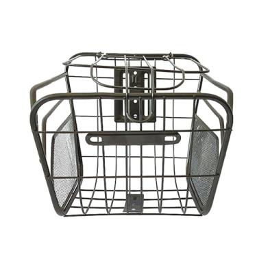 Imagem de UGPLM Cesta de bicicleta elétrica dianteira e traseira, decoração de bagageiro de carga, transportadora portátil, cesta universal para bicicletas, passeios