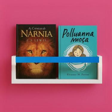 Imagem de Prateleira Madeira Livros Estante Organizadora Nicho Moderno Colorido 