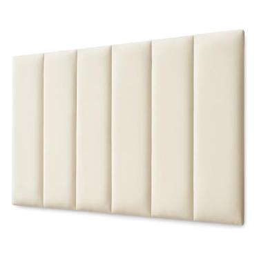 Imagem de Cabeceira Cama Box King – Painel Estofado com Módulos em Veludo Luxo – Instalação Sem Furos – Toque Macio e Visual Sofisticado