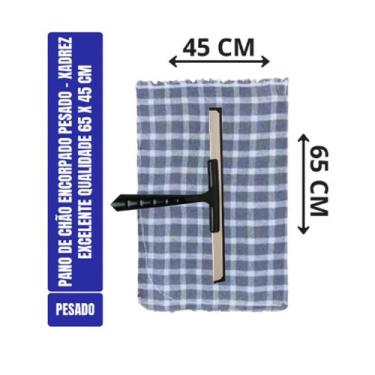 Imagem de Kit C/ 5un Pano De Chão Encorpado Xadrez Grande - Neves - Pesado 95g 4