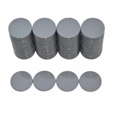 Imagem de Smartdealspro conjunto de 100 mini fichas de pôquer de plástico opacas de 2,54 cm com caixa de armazenamento, Dark Grey
