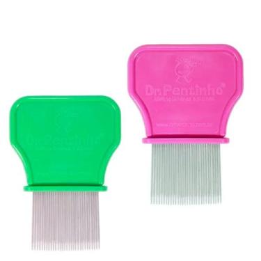 Imagem de Kit Pente Fino Verde + Rosa Piolhos e Lêndeas - Dr. pentinho
