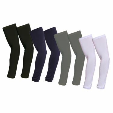 Imagem de Kit 4 Manguitos Mangas Proteção De Braço Térmico Malha Proteçao Uv-Unissex