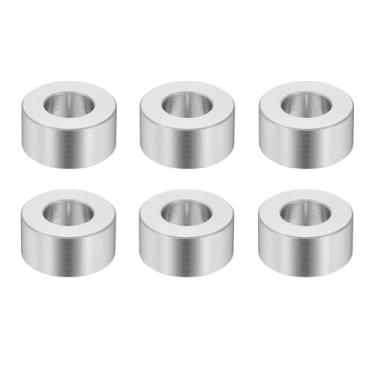 Imagem de PATIKIL 6 peças espaçadores de alumínio, 1/2 x 1 espaçadores de metal alumínio 1/2 L espaçador parafuso isolador redondo não rosqueado bucha para parafusos de 5/40.6 cm, prata
