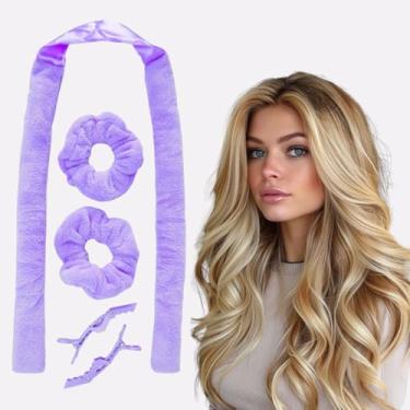 Imagem de Modelador de Cachos de Cetim sem Calor com Scrunchies – Cachos Naturais e Sem Frizz