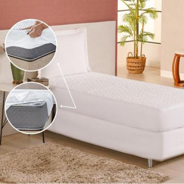 Imagem de Protetor Impermeável Matelado Para Colchão Solteiro - Vitor Bordados