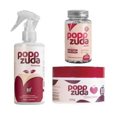 Imagem de Popozuda Kit Completo Tratamento Creme + Spray + Blend