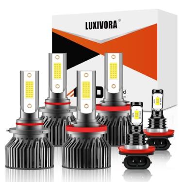 Imagem de LUXIVORA Compatível com lâmpadas Honda Accord 2008-2015, farol alto 9005 + farol baixo H11 + combo de lâmpadas de neblina H11, pacote com 6