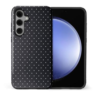 Imagem de ilikediy Capa para Samsung Galaxy S24 FE, HL2 Bolinhas Preto Híbrido 2 Camadas Capa Rígida Design Padrão de Silicone Capa Protetora