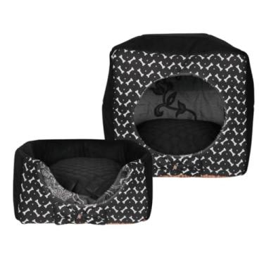 Imagem de Cama Iglu e Toca Para Cachorro Luxo Preto Vime G (TOCA G PRETA)