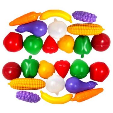 Imagem de Kit 24 Legumes e Verduras de Brinquedo Comidinha Infantil - Toy Master