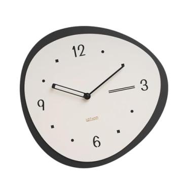 Imagem de MotiveTech Relógio de Parede, Decoração para Casa, Números Fáceis, Relógio de Parede Silencioso para Interiores, Quarto, Cozinha, Cinza Claro, Tamanho real