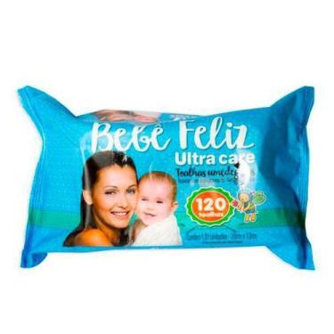 Imagem de Toalhas umedecidas bebê feliz ultracare 120 tiras - BEBEFELIZ - Upa Be