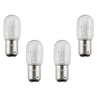 Imagem de BAIRONG 4 peças 15W 120V base prata máquina de costura lâmpada lâmpada lâmpada de costura doméstica lâmpada incandescente compatível com máquina de costura com base push-in