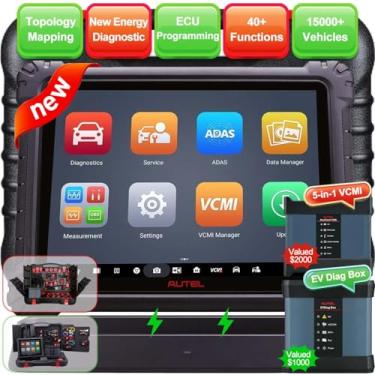 Imagem de Autel Scanner MaxiSys Ultra EV OBD2, ferramenta de digitalização de diagnóstico, análise de pacote de bateria de alta tensão, reparo TruSpeed do motor, Better Ultra MS919 MS909, com caixa EVDiag