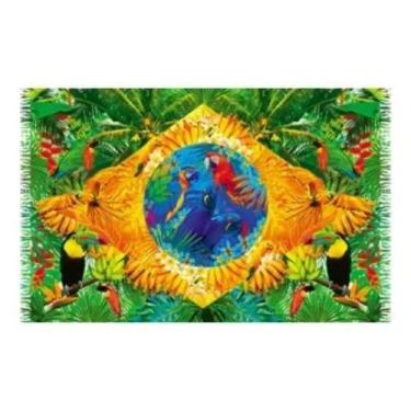 Imagem de Canga Praia Bandeira Brasil Flora Fauna Fita Tropical 2023 - BALI, Faú