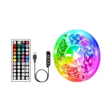 Imagem de Fita LED RGB 5050 5m 10m 20m Com Controle Remoto Autoadesiva Para Deco