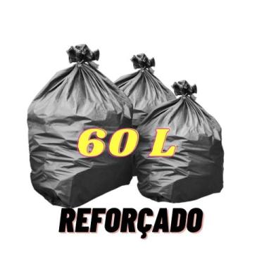 Imagem de Saco de lixo - preto - 60 litros - reforçado - 100 unidades - IRPLAS