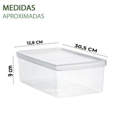 Imagem de Kit com 2 Pote organizador plástico para armazenar frutas/verduras/leg