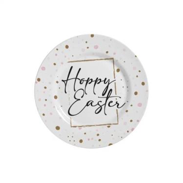 Imagem de Conjunto com 6 Pratos de Sobremesa Happy Easter D Pascoa Ø21cm - Allea