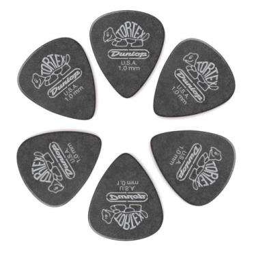 Imagem de 6 Palheta DUNLOP Tortex 1.0 mm Standard guitarra 488R preta