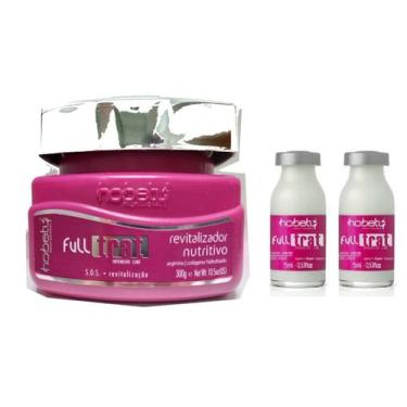 Imagem de Kit Hobety Mascara Fulltrat E 2 Ampolas Reconstrução Capilar