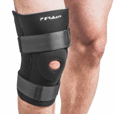 Imagem de Joelheira Articulada Neoprene 06471 - Poker, Preto, GG