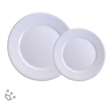 Imagem de 8 Pratos Rasos 8 Sobremesa Restaurante Convencional Porcelana Schmidt 