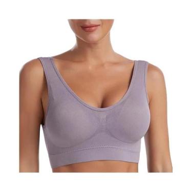 Imagem de Top Cropped Bralette Sem Costura, Sem Aro, Confortável, Acolchoado E R