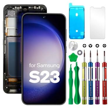 Imagem de Substituição de tela LCD para Samsung Galaxy S23 (SM-S911U, S911U1, S911B, S911B/DS, S911W, S911N, S9110, S911E, S911E/DS) Montagem digitalizador de tela sensível ao toque com kits de reparo