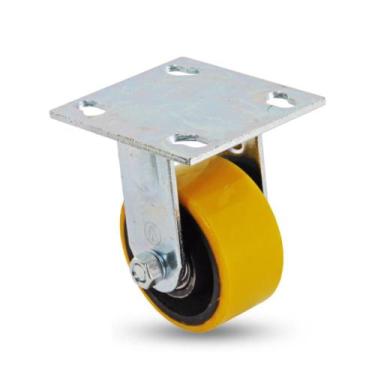 Imagem de Rodízio Fixo PU 4" Laranja - Ajax, Tamanho: 4"