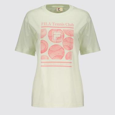 Imagem de Camiseta Fila Oversized Letter Graphic Feminina Verde, G
