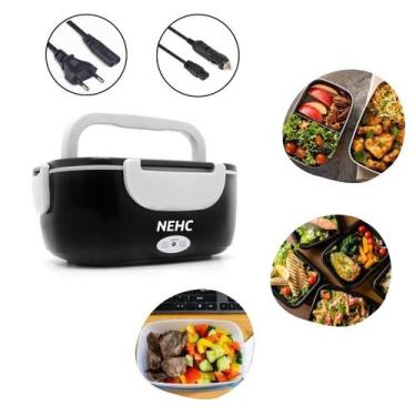 Imagem de Marmita Térmica Elétrica 1,5L Portátil 220V Carro 12V Preto - Produto 