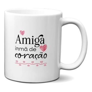Imagem de Caneca Da Amizade Amiga Irmã Do Coração Presente Fofo (Branca)