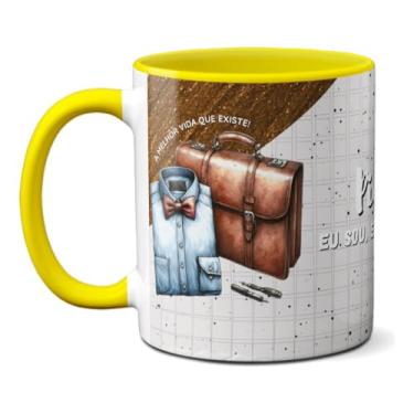Imagem de Caneca Pioneiro Eu Sou Essa Vida Escolhi Jeová Xícara Cristã (Amarela)