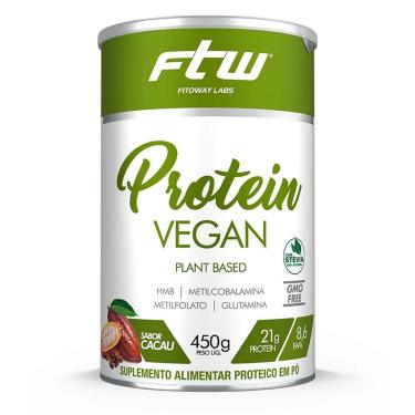 Imagem de PROTEIN VEGAN 450 G - FITOWAY (CACAU)-Unissex
