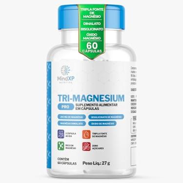 Imagem de Tri-Magnesium Pro 60 Cápsulas | 3 Fontes de Magnésio Dimalato, Bisglicinato e Óxido de Magnésio | Multivitamínico | Sem Sabor