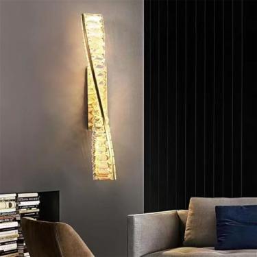 Imagem de Lâmpada De Parede LED Moderna De Cristal Luxo - Decoração De Arte Fashion Para Sala De Estar, Quarto, Villa, Hotel, Escadaria E Corredor (Estilo 9 D7.6H50CM)