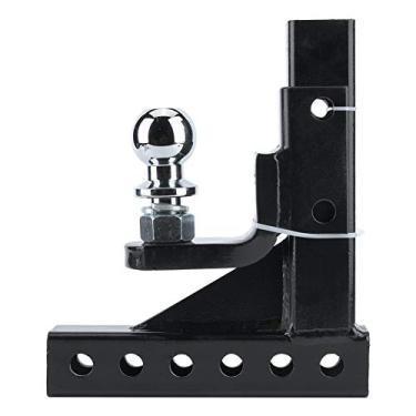 Imagem de Acouto Barra de Reboque Ajustável de Reboque de Reboque de Reboque de Reboque de Reboque, Função de Travamento Apertado, Capacidade de Reboque de 6500 Libras, Inclui Bola de 2