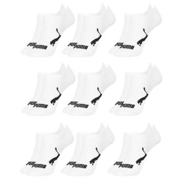 Imagem de Meia Puma Sapatilha Invisível Masculina 4515 C/9, Branco, 39-43