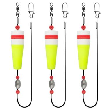 Imagem de JOGFFDE Boias de pesca boias de cortiça flutuantes boias boias boias pesadas rolhas de pesca rolhas para truta boia para água salgada equipamento de pesca de água doce com 3 tamanhos (20g_3 peças)