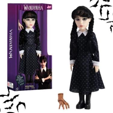 Imagem de Boneca Wandinha Addams Original Articulada com a Mãozinha Novabrink