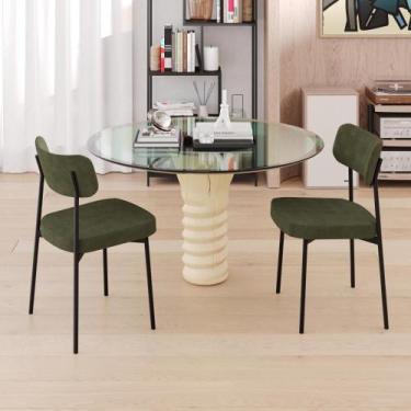 Imagem de Conjunto 4 Cadeiras de Jantar Mynna Boucle Est.Branca - Metalig