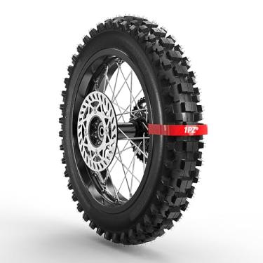 Imagem de 1PZ WR2-SNX Conjunto de pneu de aro de roda traseira de 35.6 cm 90/100-14 substituição de pneu para 125 140 150 160cc Pit Dirt Bike KLX65 Apollo Kayo TT 125 140 Inclui rotor de freio e roda dentada