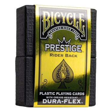 Imagem de Bicycle Baralho de plástico impermeável Prestige, cartas pretas, 100% plástico, 1 baralho