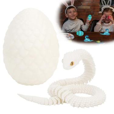 Imagem de nezababycos Cobra Impressa Em 3D Com Ovo, Dragão De Cristal, Brinquedos Fidget Dentro Um Mistério Articulado Articulações Flexíveis, Animais, Ovos Surpresa, Mesa Executiva Para Adultos, Decoração Es