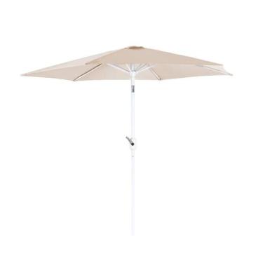 Imagem de Guarda-Sol Ombrelone com Manivela Aço Bege 2,40 m Mor