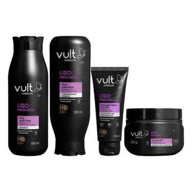 Imagem de Kit Shampoo Condicionador Máscara Capilar e Protetor Térmico Liso Prof