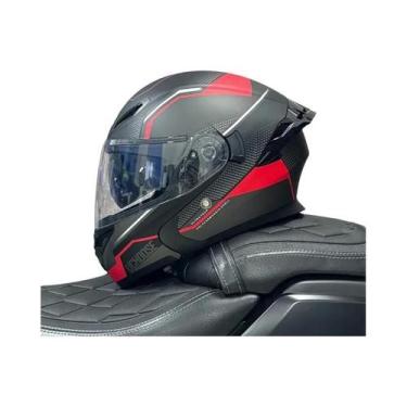 Imagem de Capacete De Motocicleta Unissex Aprovado Pelo DOT Com Visor Duplo Prot